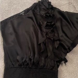 100% Silk one shoulder shirt